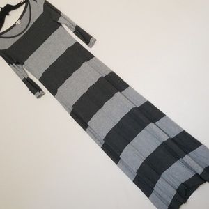 Comfy striped gray maxi